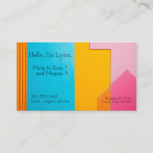 Colourful background of rectangles Business Card