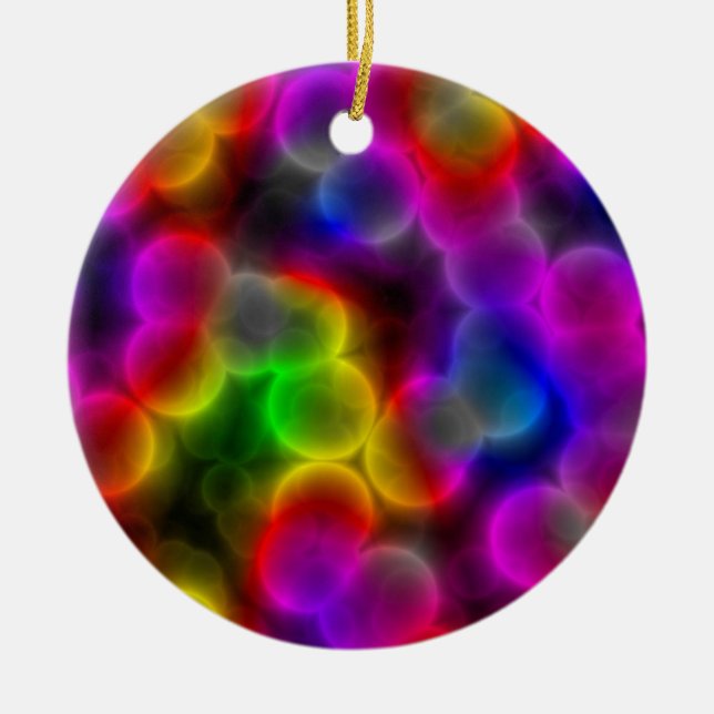 Colourful bacteria ceramic tree decoration (Front)