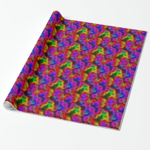 Colourful bacteria wrapping paper