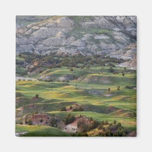 Colourful badlands from Buck Hill overlook in Magnet