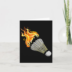 Colourful Badminton Flame Shuttle Art Sports  Card
