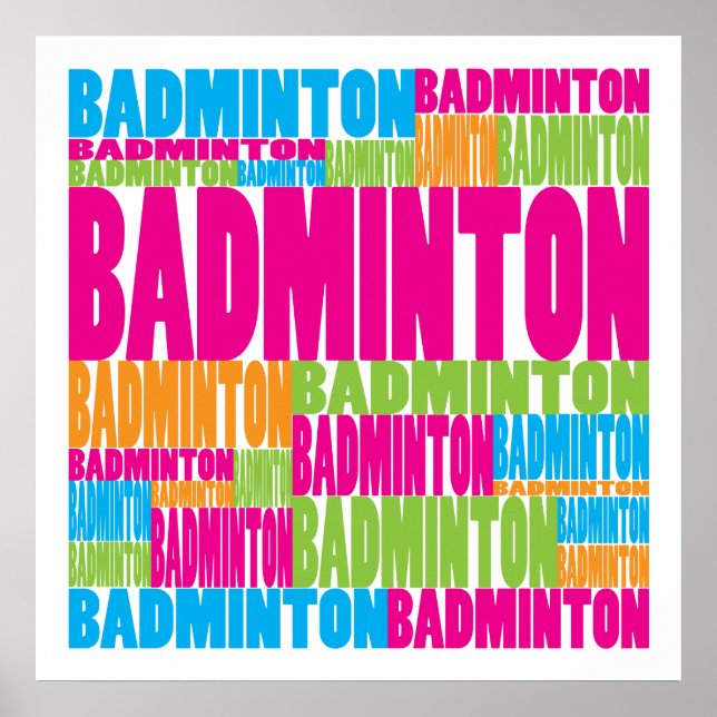 Colourful Badminton Poster (Front)