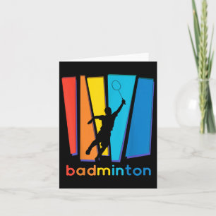 Colourful Badminton Shuttle Art Sports Card