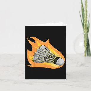 Colourful Badminton Shuttle Art Sports Card