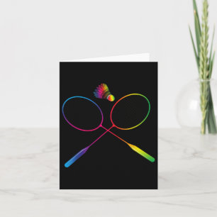 Colourful Badminton Shuttle With Shuttle Racket Card