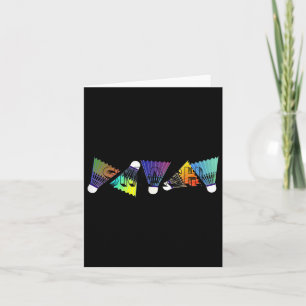 Colourful Badminton Shuttles Card