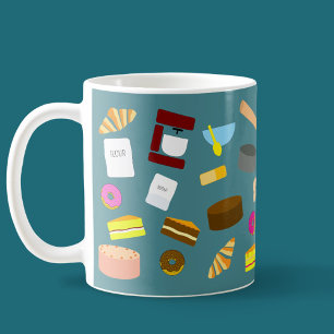 Colourful Baked Goods And Baking Utensils Coffee Mug