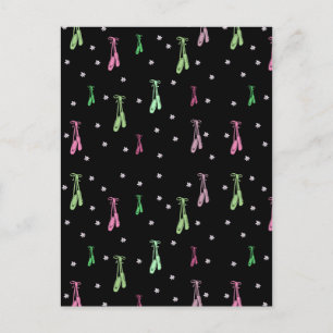 Colourful Ballet Pattern Postcard