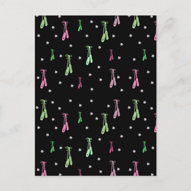 Colourful Ballet Pattern Postcard (Front)