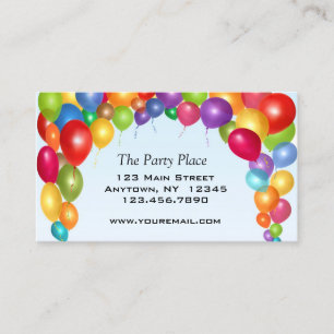 Colourful Balloon Arch Business Card