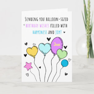 Colourful Balloon Happy Birthday Greeting Card