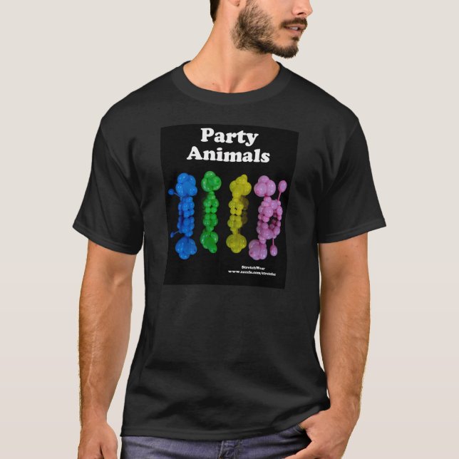 Colourful Balloon Poodles - "Party Animals" T-Shirt (Front)