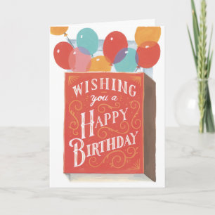 Colourful Balloons and A Match Box Birthday Card