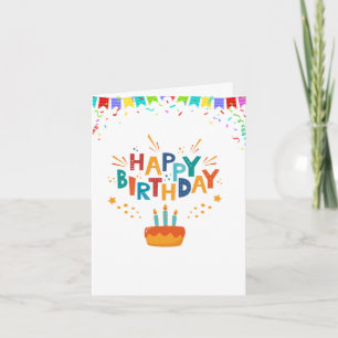 Colourful Balloons Birthday Card