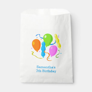 Colourful Balloons Custom Birthday Favour Bag