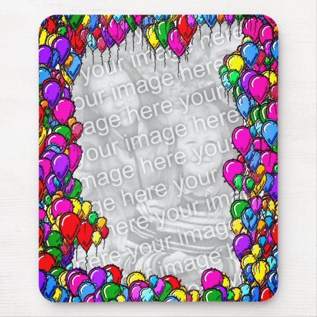 Colourful Balloons Design Photo  Mouse Pad (Front)