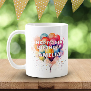 Colourful Balloons Kids Happy Birthday Coffee Mug