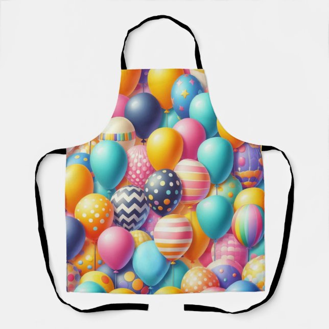 Colourful balloons pattern apron (Front)