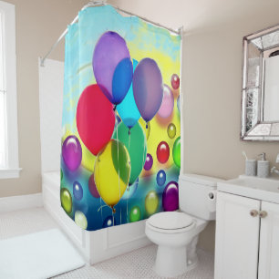 Colourful Balloons Shower Curtain