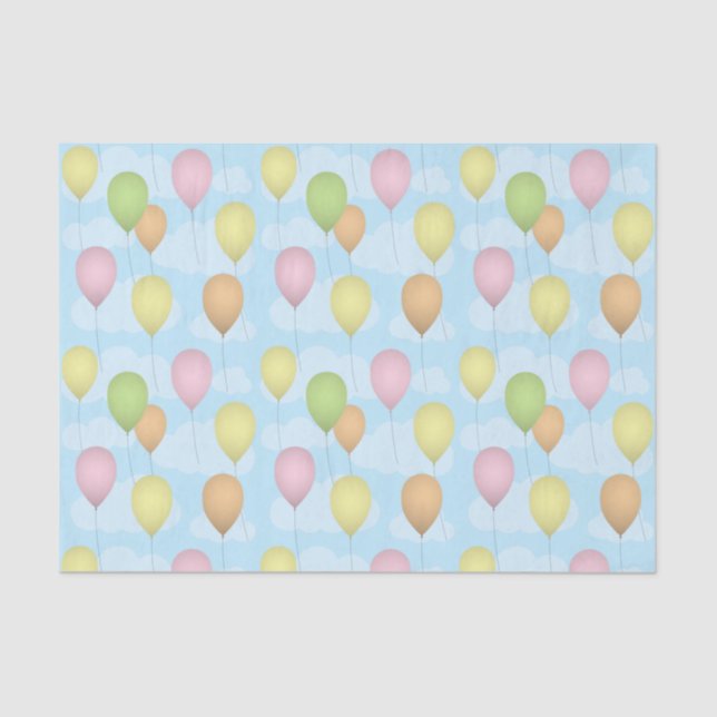 Colourful Balloons Tissue Paper (Front)