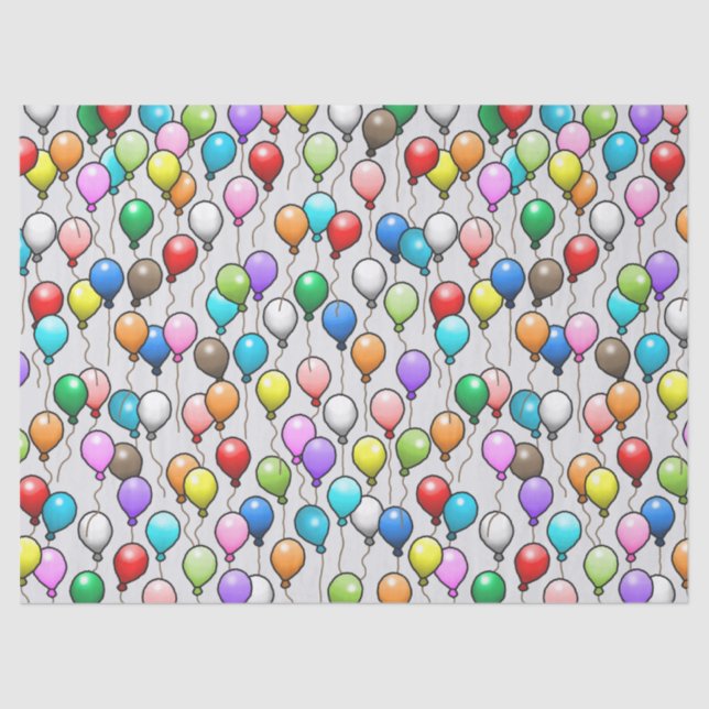 Colourful Balloons Tissue Paper (Front)