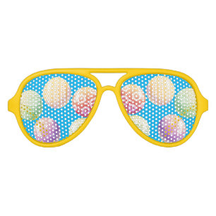 Colourful Balls Customisable  Aviator Sunglasses