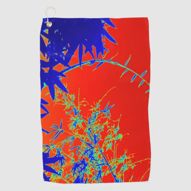 Colourful Bamboo Wave  Golf Towel (Front)