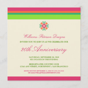 Colourful Bands Corporate Event Invitation (fuchsi