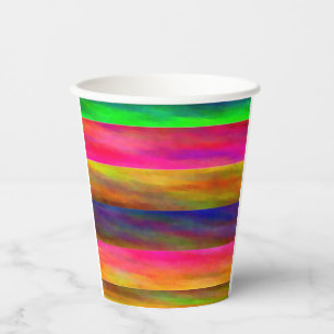 colourful bands paper cups