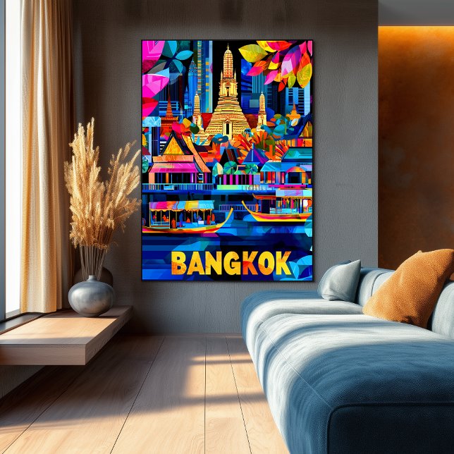 Colourful Bangkok Cityscape Vibrant Skyline Poster (Creator Uploaded)