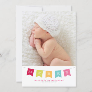 Colourful Banner Holiday Card