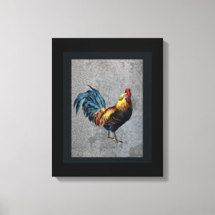 Colourful Bantam Rooster Canvas Print