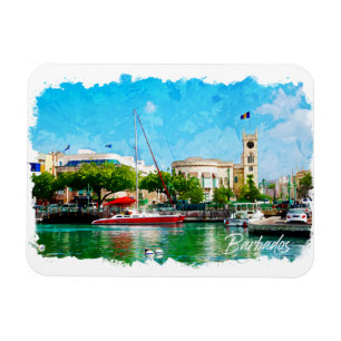 Colourful Barbados Caribbean Island Magnet
