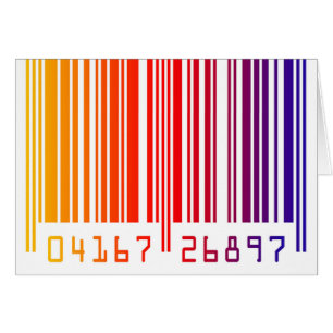 Colourful Barcode Note Card