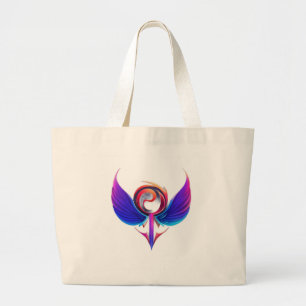 Colourful "Barely There" Full-Text Design tato bac Large Tote Bag