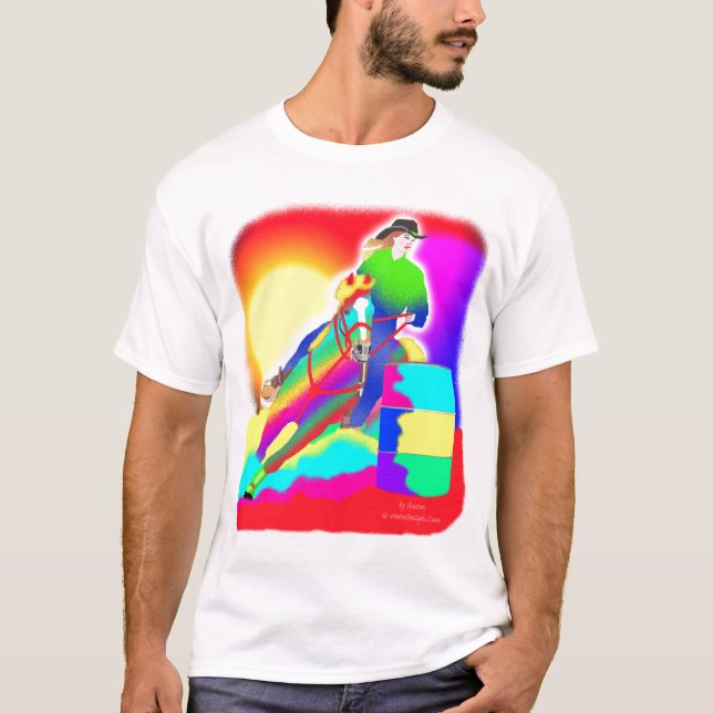 Colourful Barrel Racer T-Shirt (Front)