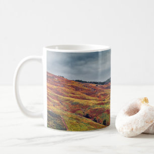 colourful barren hills and mountains landscape coffee mug