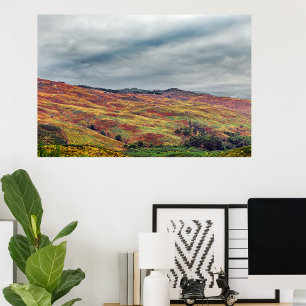 colourful barren hills and mountains landscape photo print