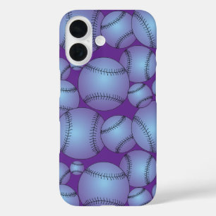 Colourful Baseballs Pattern iPhone 16 Case