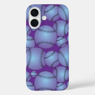 Colourful Baseballs Pattern iPhone 16 Case