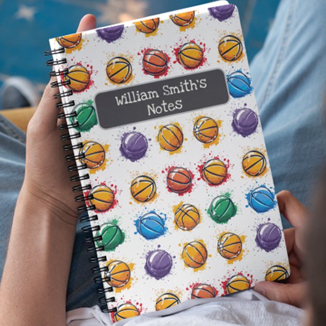 Colourful Basket Balls Kids Back To School Notebook (Creator Uploaded)