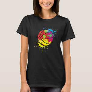 Colourful Basketball Ball Sports Player Team Coach T-Shirt