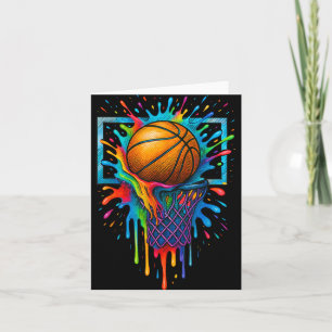 Colourful Basketball Colour Splash Hoop Net Slam D Card