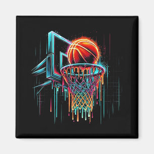 Colourful Basketball Dripping Colour Splash Hoop N Magnet