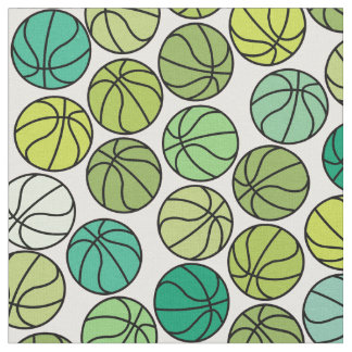 Colourful Basketball Pattern Fabric
