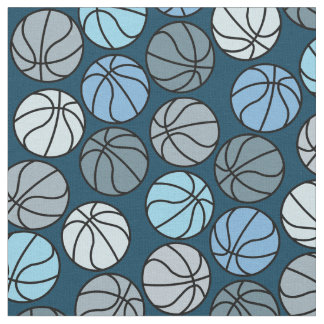 Colourful Basketball Pattern  Fabric