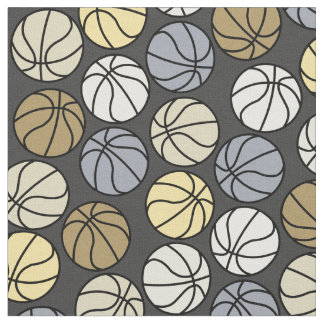 Colourful Basketball Pattern Fabric