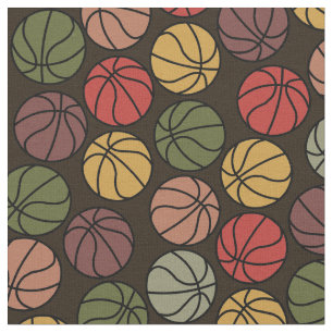 Colourful Basketball Pattern Fabric