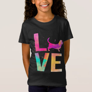 Colourful Basset Hound Dog Mum Gifts Basset Hound T-Shirt