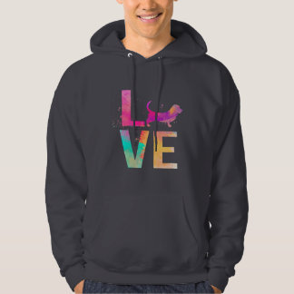 colourful basset hound dog mum hoodie